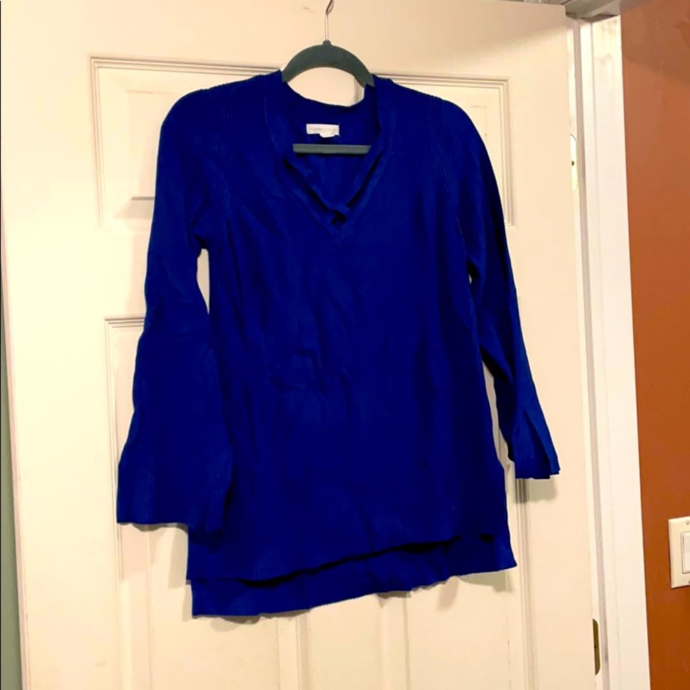 Royal blue v-neck sweater